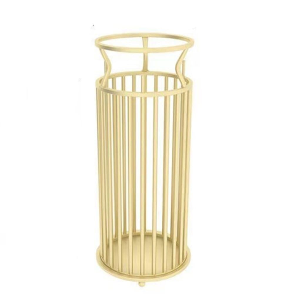 Porte-parapluie sur pied luxueux en métal doré pour grand hôtel