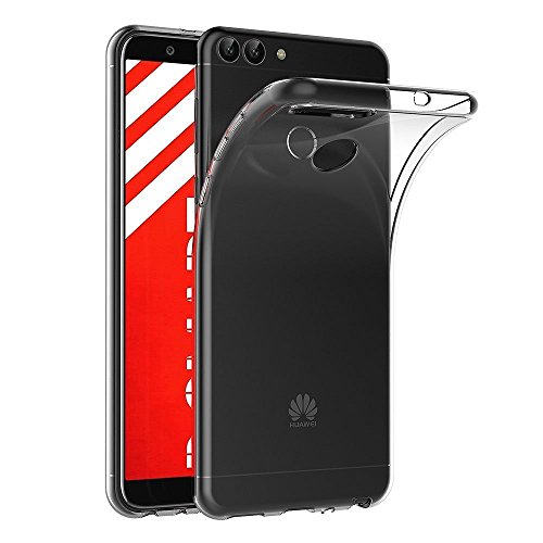 REY Cover in Gel TPU Trasparente per Huawei P Smart/Enjoy 7S, Ultra Sottile 0,33 mm, Morbido Flessibile, Custodia Silicone
