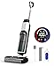 Nass Trockensauger Akku, 15.000 Pa kabelloser All-in-One Staubsauger mit wischfunktion, Sprachausgabefunktion, 890ml Dual-Wassertanks, Kantenreinigung<0.5cm, Selbstreinigung für Harte Boden,Tierhaare
