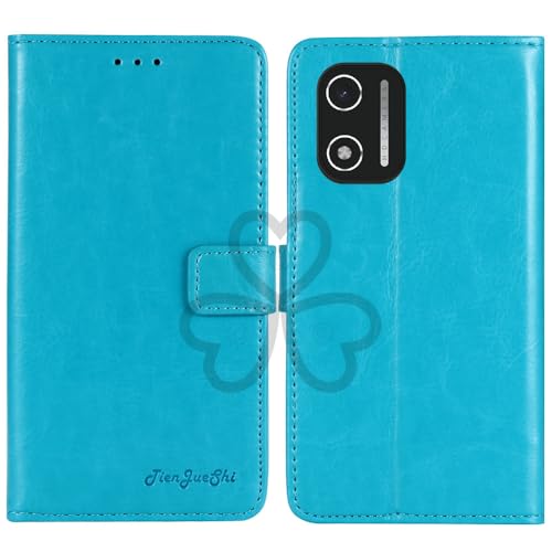 TienJueShi Bleu Flip Retro Support à Rabat Cuir Housse Coque Étui Cas Couverture Protecteur Case Portefeuille Cover pour Xgody Android Phone X32 2025 5.5 inch
