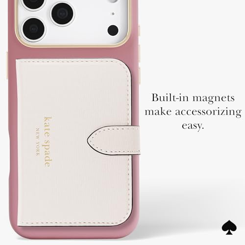 Image of kate spade new york iPhone 17 Pro Max Case - Compatible with MagSafe - Designer Phone Case - Icon Dusk Rose