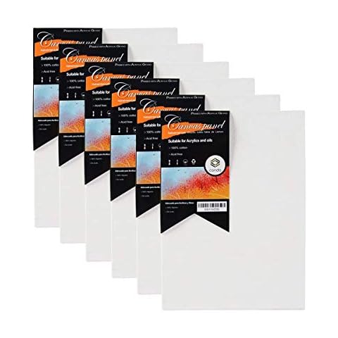 Conda 12 Stücke Leinwand zum Bemalen Aus 100% Baumwolle 13 x 18cm Acryl Leinwand Canvas Vorgespannte Weiße Künstler Panel Malkarton für acrylfarben und Öl Malerei Sowie zum Skizzieren Cover