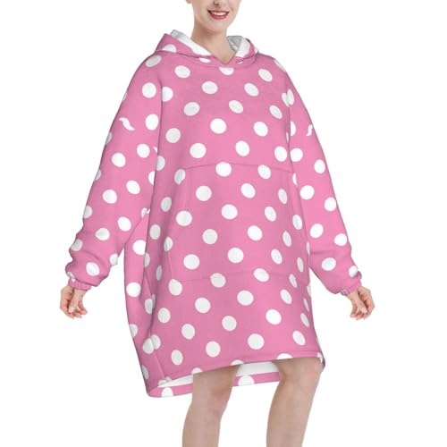 Pull-over en flanelle à capuche rose, élégance et douceur premium