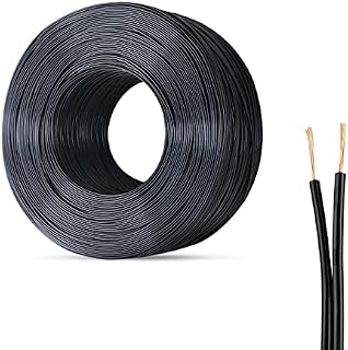 inodiref 10 Meter 24AGW Electrical Wire, 0.2 mm² 2 Core Flexible PVC Electrical Cable, Flexible Copper Extension Wire Cable, Outer Diameter 3.6MM, Flat Power Cable for Installing Low-Power Appliances