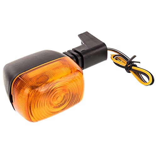 Eckige Blinkleuchte für S53, schwarz (gelber Lichtaustritt)