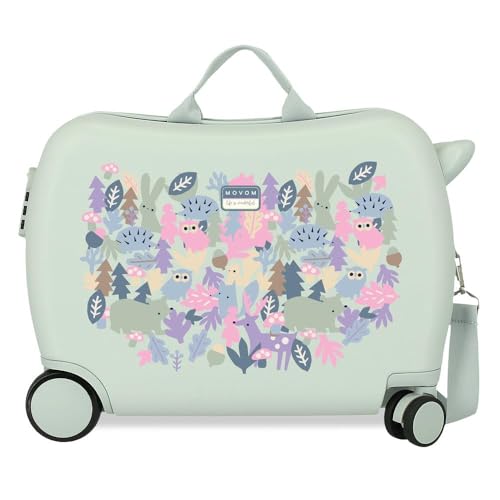 Movom Forest Maleta Infantil Verde 50x38x20 cms Rígido 1,8 kgs Cierre de combinación Lateral ABS 1,8 kgs 34L Equipaje de Mano