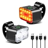 Oumida Luz Bicicleta Recargable USB C, Luces Bicicleta Delantera y Trasera de Carga Rápida,5+6 Modos IP65 Resistente con Luz Delantera y Trasera Bicicleta para Ciclismo Carretera y Montaña de la Noche