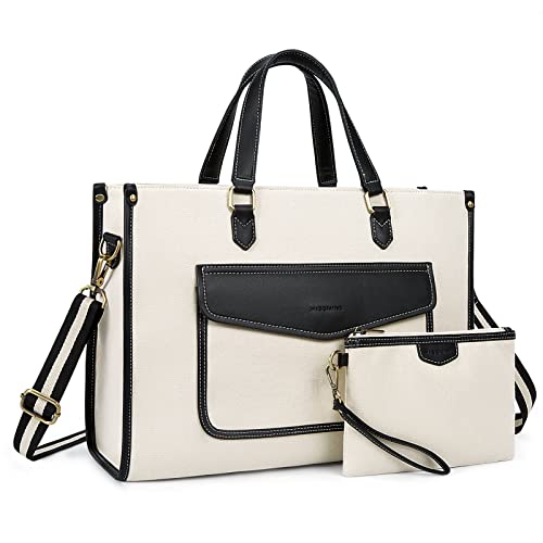 Missnine Tote Bag Canvas Laptop Bag for Women 