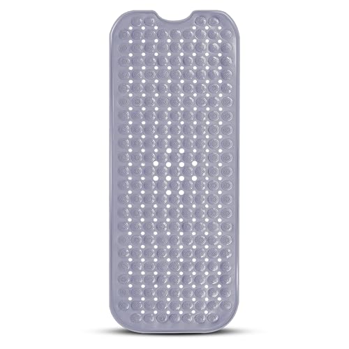 Image of Storite Anti-Skid Bath Mat, Extra-Large Silicon Shower Mat with Suction Cups & Drainage Holes, Durable Non-Slip Bathroom Floor Mat (100 x 40 cm)