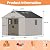 Devoko 10x10 FT Resin Storage Shed with Floor, Plastic Outdoor Tool Shed with Windows & Lockable Door, Large Garden Storage Shed for Patio Backyard Lawn, Beige