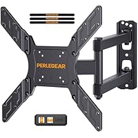 Perlegear Supporto da Parete per TV da 26 a 60 Pollici, Staffa TV con Braccio Girevole ed...