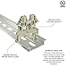 Dinkle DK2.5N DIN Rail Terminal Block Screw Type UL 600V 20A 12-22AWG, Pack of 100