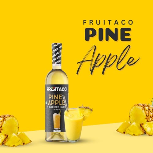 Image of Fruitaco Pine Apple Syrup: Perfect Mixer for Enhancing Mocktails & Cocktails, Drinks, and Mojitos at Parties, Conveniently Packaged in a 750ml Bottle for All Your Mixing Needs | Non-Alcoholic