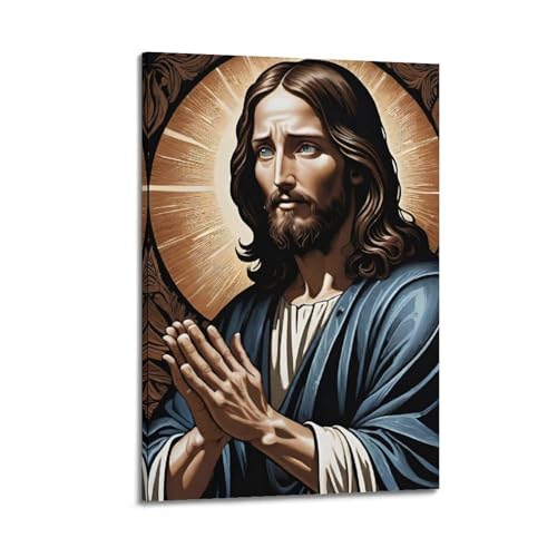 Jésus poster chrétien sur toile pour remplacer les murs vides par une déco inspirante