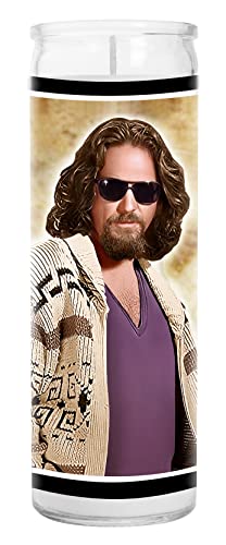 The Dude Celebrity Funny Candle – The Big Lebowski Votive Candle – Unique Jeff Bridges Gift for Comedy Film & 90s Movie Lovers – Home Decor Collectible for Living Room & Office - 8 Inch