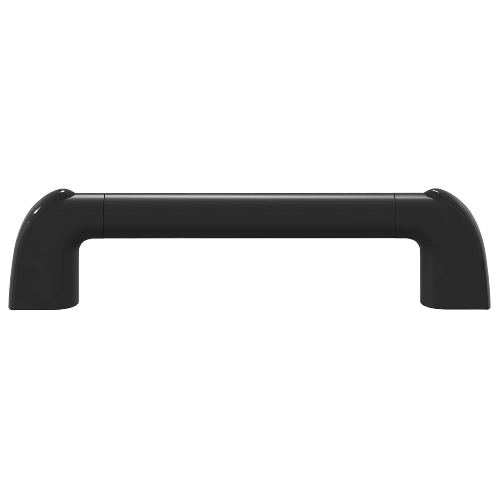 Hothingwell - Asa de aluminio (12 piezas, 380 x 34 x 85 mm), color negro | Forma ergonómica, para armarios y cómodas, acabado mate, uso en interiores