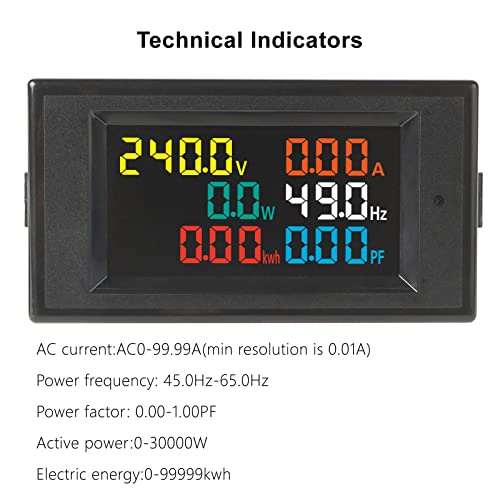 Image of Electric Power Detector Multi-function Meter (AC 40-300V 100A) LCD Digital Display Current Voltage Power Energy Voltmeter Ammeter Multimeter