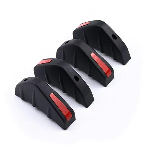 Tryagat 4 Pcs Rear Bumper Lip Diffuser for Audi A6 e-tron (GH) 2024 2025 2026, Shark Fin Spoiler Chassis Protector Anti-Collision Exterior Decoration Trim,B