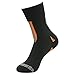 RANDY SUN Mens' Performance Cushion Crew Socks Mid-calf Padded Cushion Sock In Snow Sports Black Orange