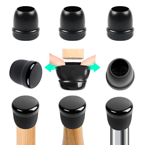 RCHYFEED 24 Protectores Patas Sillas Muebles para Alfombra y Piso, Silicona Tapas Deslizantes para Patas de Sillas con Almohadillas de Teflón,19 - 25mm Planeadores de Teflón para Patas de Mesa Sofa Cover