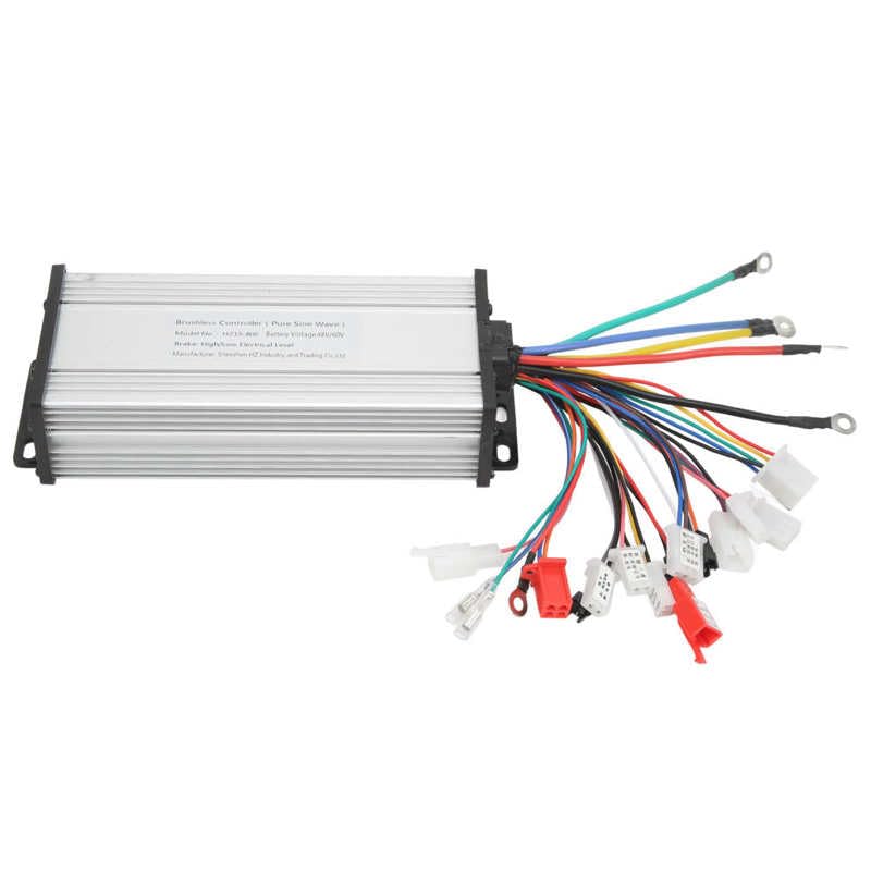 Kontroler hulajnogi elektrycznej, bezszczotkowy kontroler fali sinusoidalnej 48 V, 60 V, 72 V, 600 W, 800 W, 1500 W, do roweru elektrycznego/trójkołowego/skutera do silnika Brushl