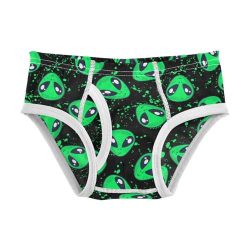 Boys' Exclusive Briefs Toddler Underwear 95% Combed Cotton Boxerbriefs 2T Alien Pattern 4