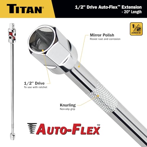 Image of Titan 62182 1 /2-Inch x 20-Inch Auto Flex Universal Joint Extension Adapter
