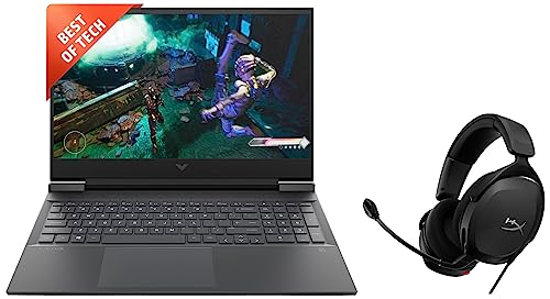 Image of HP Victus Gaming AMD Ryzen 5-5600H Processor 16.1 inch(40.9 cm) FHD Gaming Laptop & HyperX Cloud Stinger 2 Core (683L9AA)