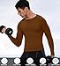 SPVISE Brown Long Sleeve Compression Shirt Men Cool Dry Workout Shirts Running Gym T-Shirt Thermal Tops Athletic Base Layer
