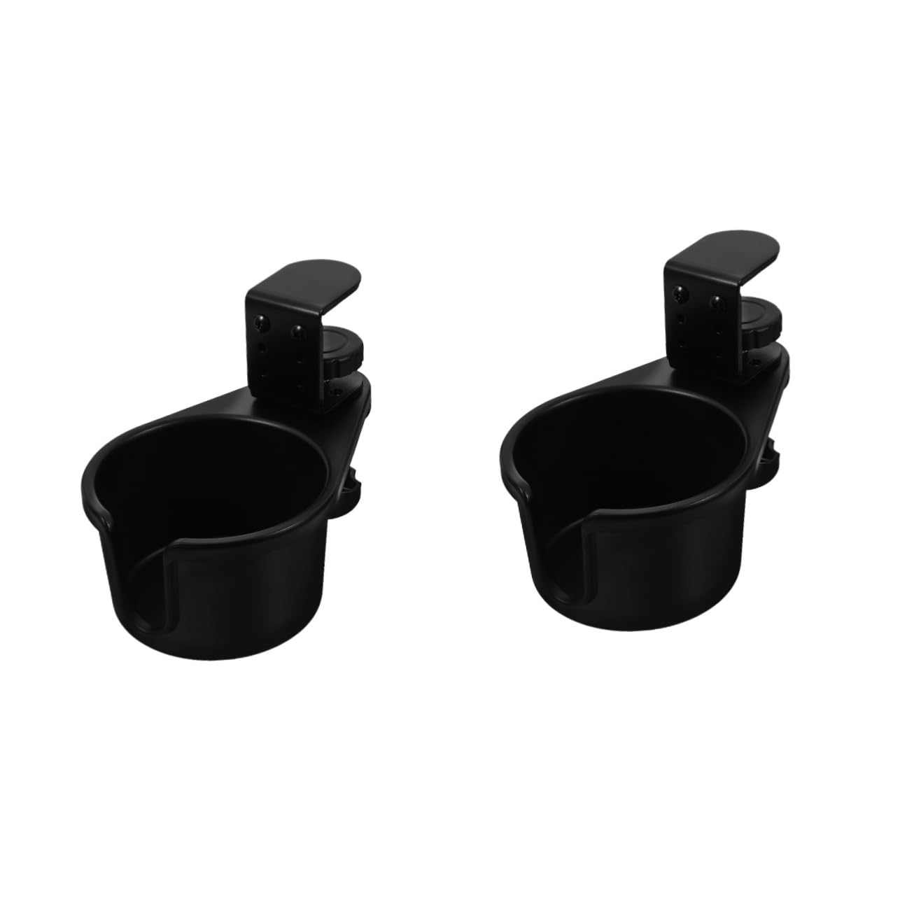 iplusmile 2piezas Soporte De Taza De Escritorio Clip Giratorio Para Mesa Organizador De Bebidas Para Oficina y Gaming Soporte De Botella De Mesa Compacto y Elegante