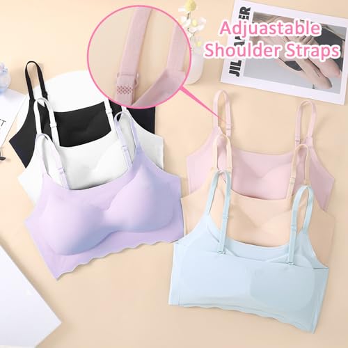 Girls Training Bra Teen Zero Feel Wireless Sports Bras with Removable Padding Bralette for Kids 12-18 Years4
