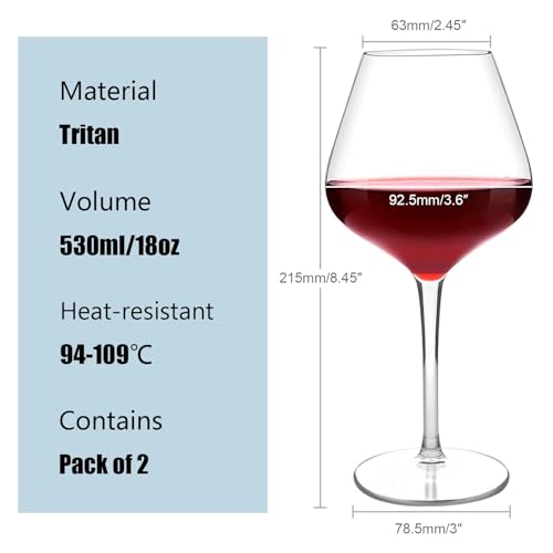 alouweekuky Set of 2 Floating Tritan Wine Glasses, 530ml, Plastic, Shatterproof, Champagne Glasses - Image 3