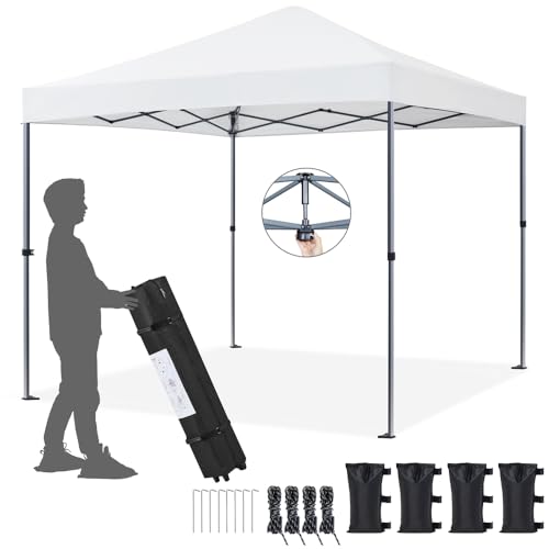 Yaheetech Tonnelle de Jardin Extérieur 3 × 3 M Tente de Camping Pliable avec Sac de Transport...