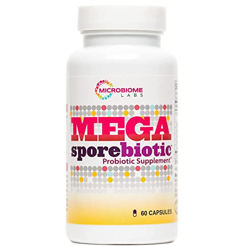 Micro-biome Labs Megas-porebiotic Spore-Based Probiotics 60 Capsules - Daily Probiotic Supplement for Men,Women and Kids, Help Maintain Healthy Gut Barrier and Immune Function (Pack of 1)