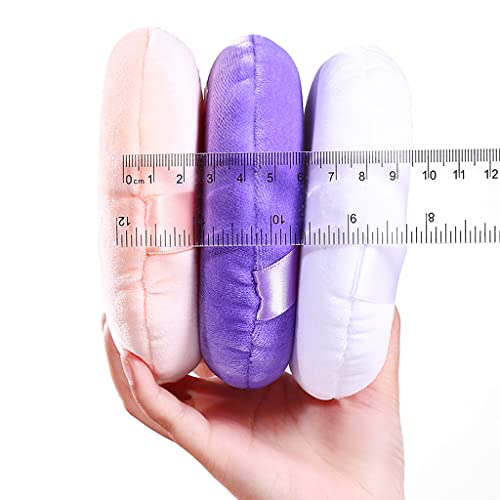 Jepeux 2 Pcs Large Powder Puff, 5 Inch Cotton Super Soft Powder Puff, Washable, Loose Powder Puff, Baby Powder, Body Puff Round (Purple) #TOP5