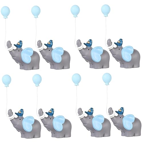 Figurines éléphant résine TOYANDONA pour gâteau de baby shower et décoration de table de baptême