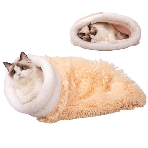 Warmer Katzenschlafsack | Umhüllende Katzenhöhle Schlafsack | Warme Kuschelzone Für Kätzchen In Wohnung Wohnheim Sofa Auto Schlafzimmer