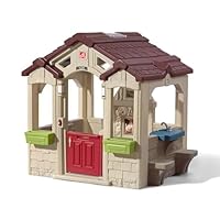 Step2 Charming Cottage Kids Playhouse, Indoor and Outdoor Clubhouse Playset, Interactive Sounds, Toddlers 2+ Years Old, Easy to Assemble