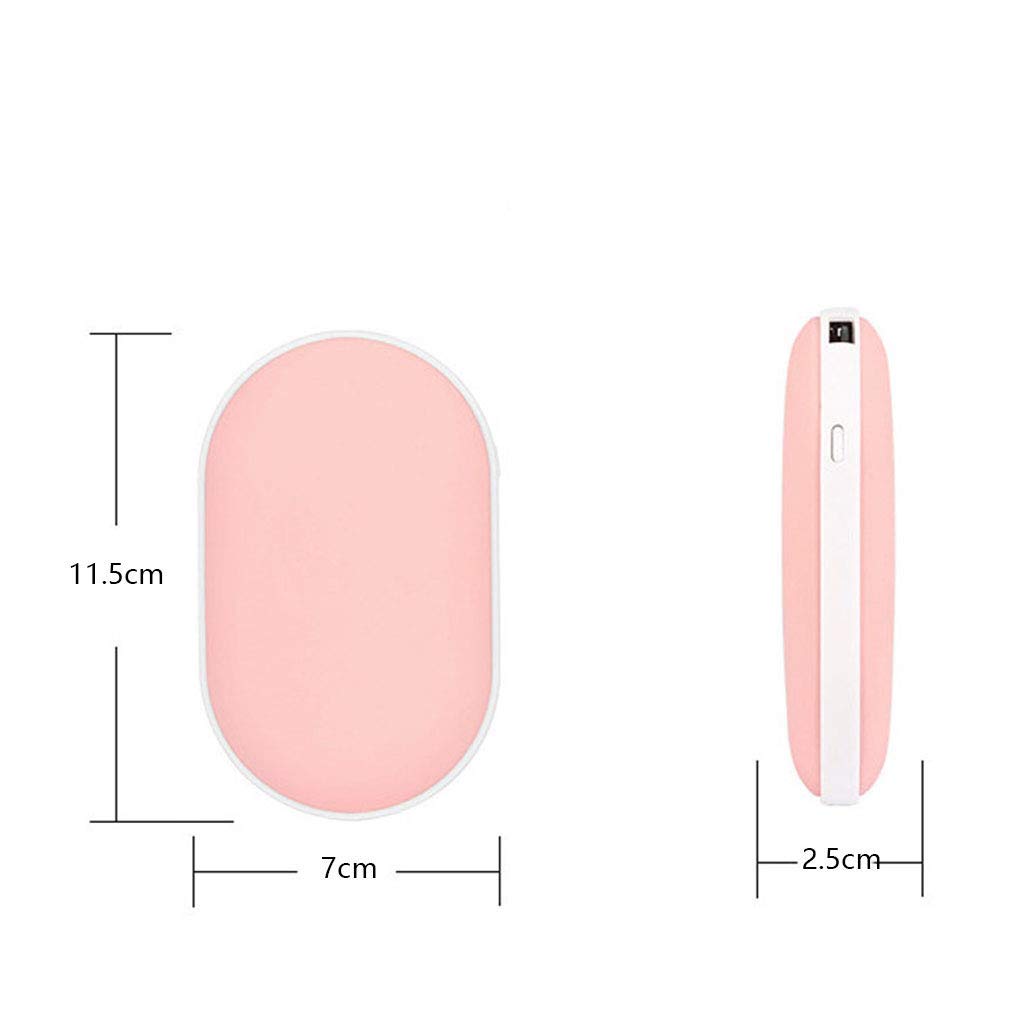 Scaldamani USB, Porte di Uscita Multiple, Scaldamani Tascabile Ricaricabile su Entrambi i Lati, Riutilizzabile, Power Bank Portatile ad Alta capacità da 7800 mAh, Verde