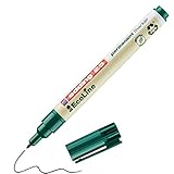 edding 25 EcoLine marqueur permanent - vert - 1 stylo - pointe ronde fine 1 mm - sèche vite - résiste à l'eau et à l'essuyage - pour carton, plastique, bois, métal - marqueur universel