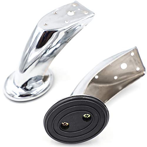 Dier 4 X Chrome Metal Sofa Leg Replacement Leg Chairs Wardrobe Feet Strong Chair Leg 120Mm thumb #2