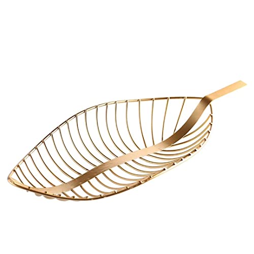 Corbeille Fruit Panier Fruit Panier de fruits de fruits de feuilles simples modernes Snack Snack Basket Séjour Table basse Table à manger Table de cuisson Fruit Plaque Décoration Bol de fruits (Couleu