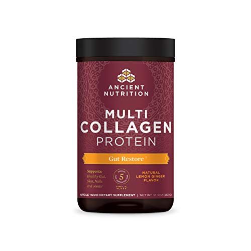 Multi Collagen Protein Powder, Gut Restore, Lemon Ginger Flavor, 5 Types of Food Sourced Collagen Pe - //coolthings.us