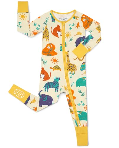 Bamboo Viscose Baby Convertible Footie Pajama, Zipper Pajamas for Baby Boys & Girls, Sleep & Play Footed Pjs