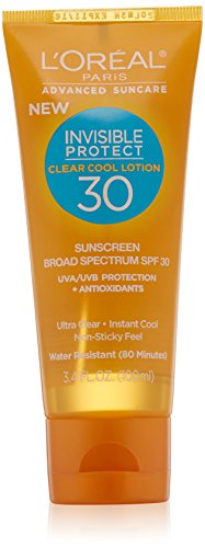 L'Oreal Paris Advanced Suncare Clear Cool Lotion SPF 30, For All Skin Types, 3.4 Fluid Ounce