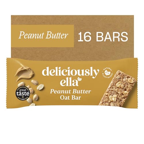 Deliciously Ella Peanut Butter Oat Bars, Gluten Free Snacks, 16 Snack Bars - image 1