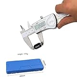 Digitales Messschieber-Mikrometer-Messwerkzeug - 6/8/12 Zoll Edelstahl Elektronisch, IP54 Wasserdicht Präzises Messgerät mit LCD-Bildschirm Zoll Bruchteil-Millimeter-Umrechnung für Innen-, Außen-, Tiefen- und Stufenmessungen