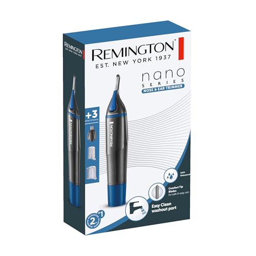 Remington NE3850 Tondeuse-nez [antimicrobienne] série Nano (tête rotative double face, peigne à sourcils, nettoyage facile et rapide), l'emballage peut varier – vue 9