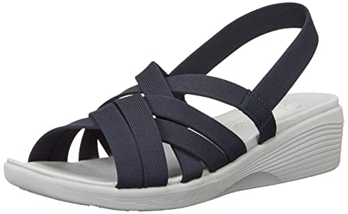 Skechers Sandalia Arya True Calling para mujer, Azul Marino, 36 EU