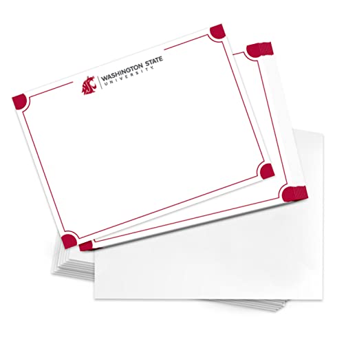 Image of Desert Cactus Washington State University Notecards 10 Pack Stationery Cardstock WSU Cougars Cougs Includes Envelopes Memo Party Thank You (Notecard 4b)